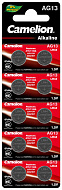 Camelion G13 BL-10 Mercury Free AG13-BP10 (0%Hg), 357A/LR44/A76 