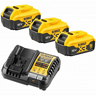 ����� (3 � DCB184G 18V/5Ah, + DCB1104) DeWalt DCB1104P3-QW